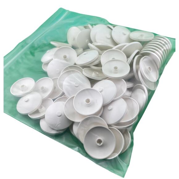 100 Pcs Lego Round Specialty White Plate 2x2 - New Old Stock - A490 - Picture 9 of 9